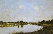 Eugene Boudin Deauville - O rio morto oil painting